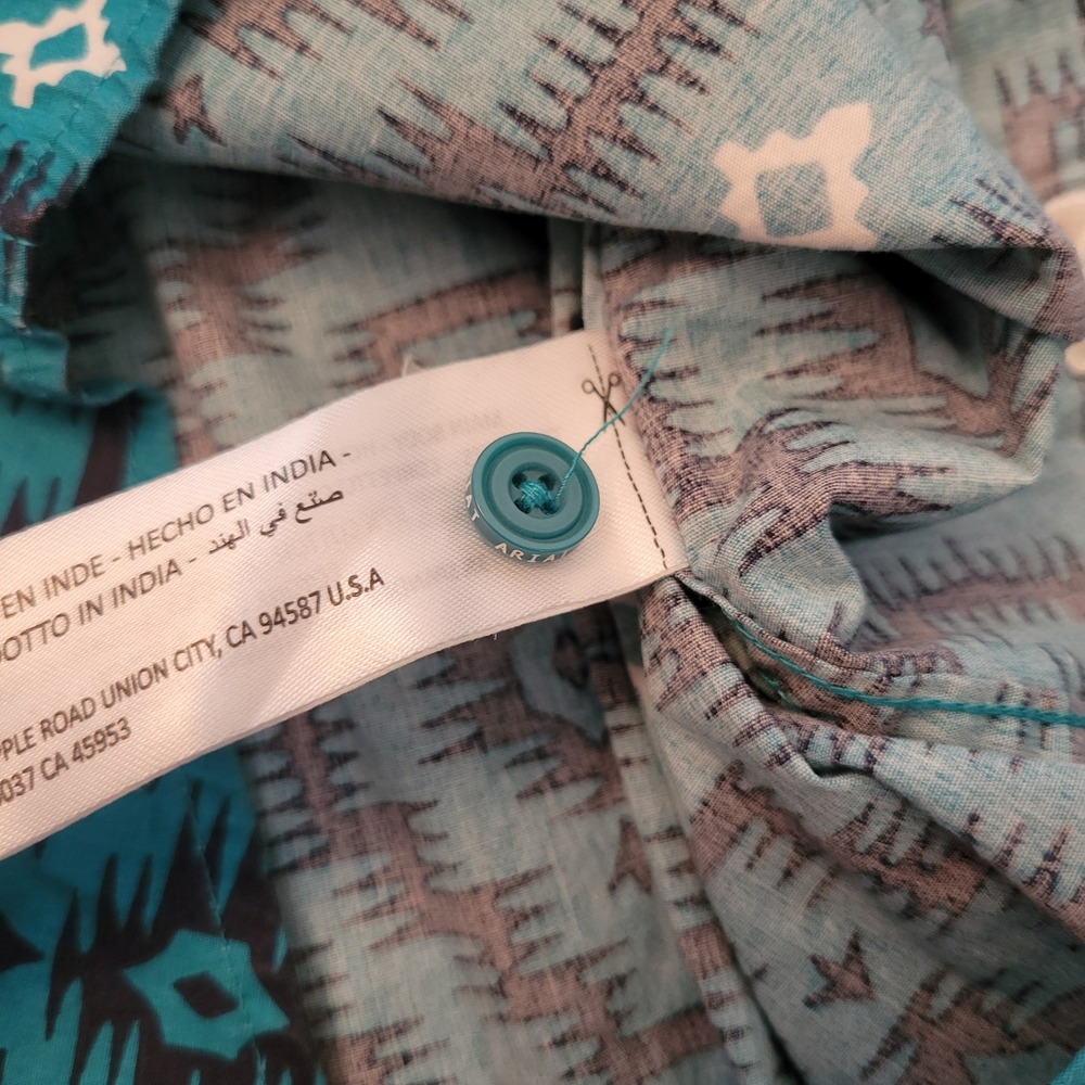 Ariat‎ Girls Real Mesa Snap LS Shirt Turquoise Southwestern L 12 Rodeo Cowgirl - Picture 5 of 11